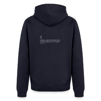 Message d'erreur du cerveau - Veste à capuche bio Premium Unisexe - bleu marine - Dos - Nico (187cm)