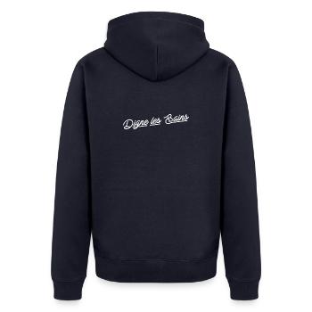 Digne les bains - Veste à capuche bio Premium Unisexe - bleu marine - Dos - Nico (187cm)
