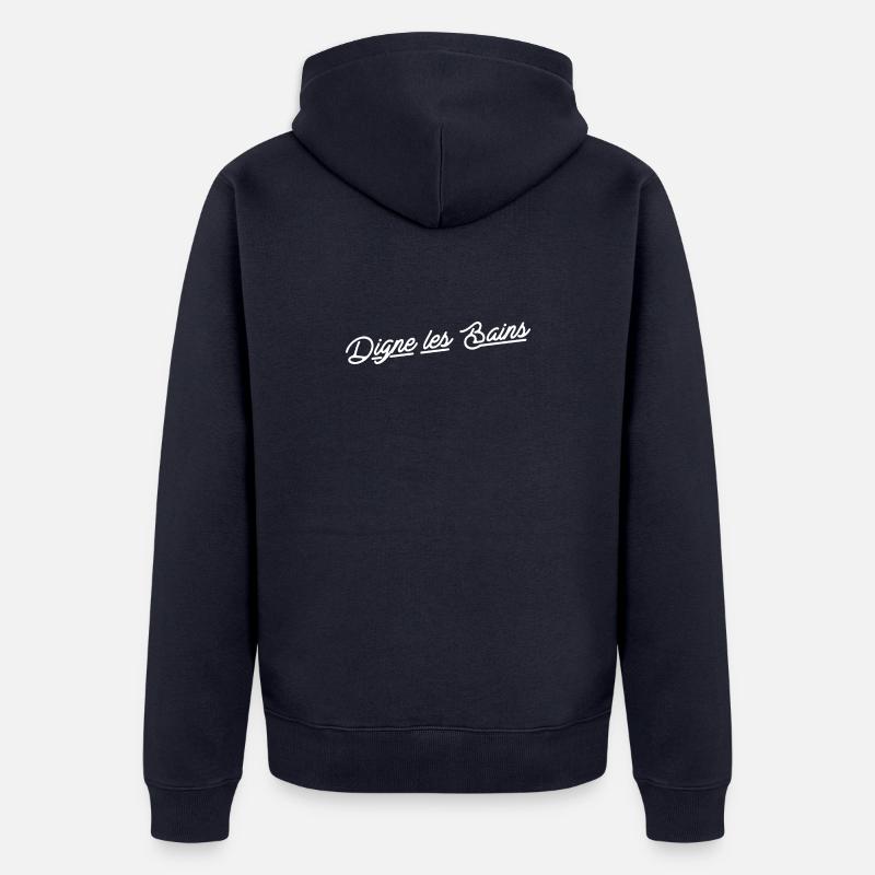 Digne les bains - Veste à capuche bio Premium Unisexe - bleu marine