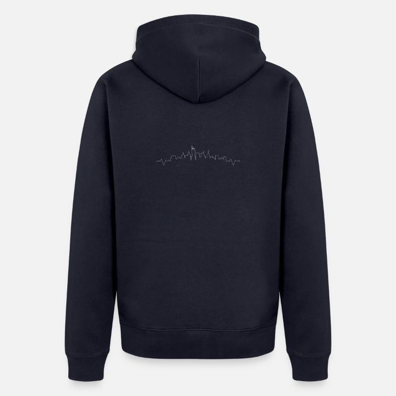 Bitte laden Sie das Designbild hoch - Unisex Premium Bio Zip Hoodie - Navy