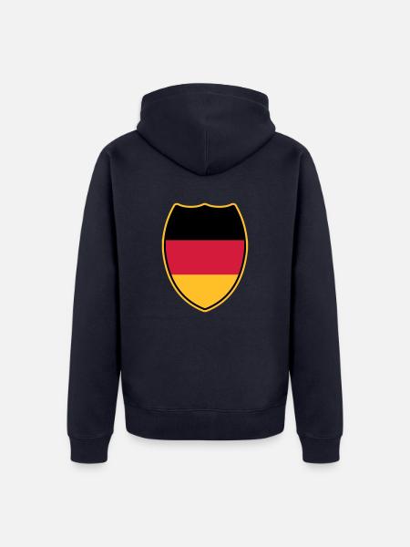 Wappen_von_Deutschland-3c - Unisex Premium Bio Zip Hoodie - Navy