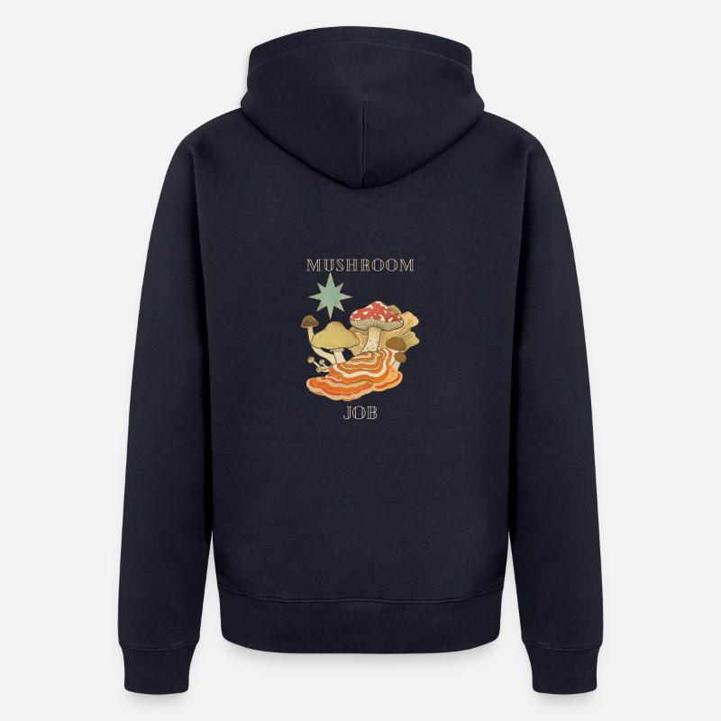 Travail de champignon - Veste à capuche bio Premium Unisexe - bleu marine