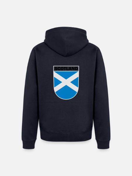 Scotland Wappen - Unisex Premium Bio Zip Hoodie - Navy