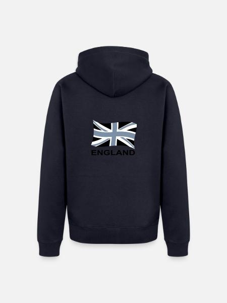 drapeau anglais 2 - Veste à capuche bio Premium Unisexe - bleu marine