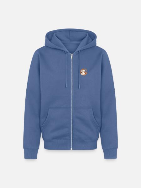 Brich Jede Grenze Cookie - Unisex Premium Bio Zip Hoodie - Taubenblau