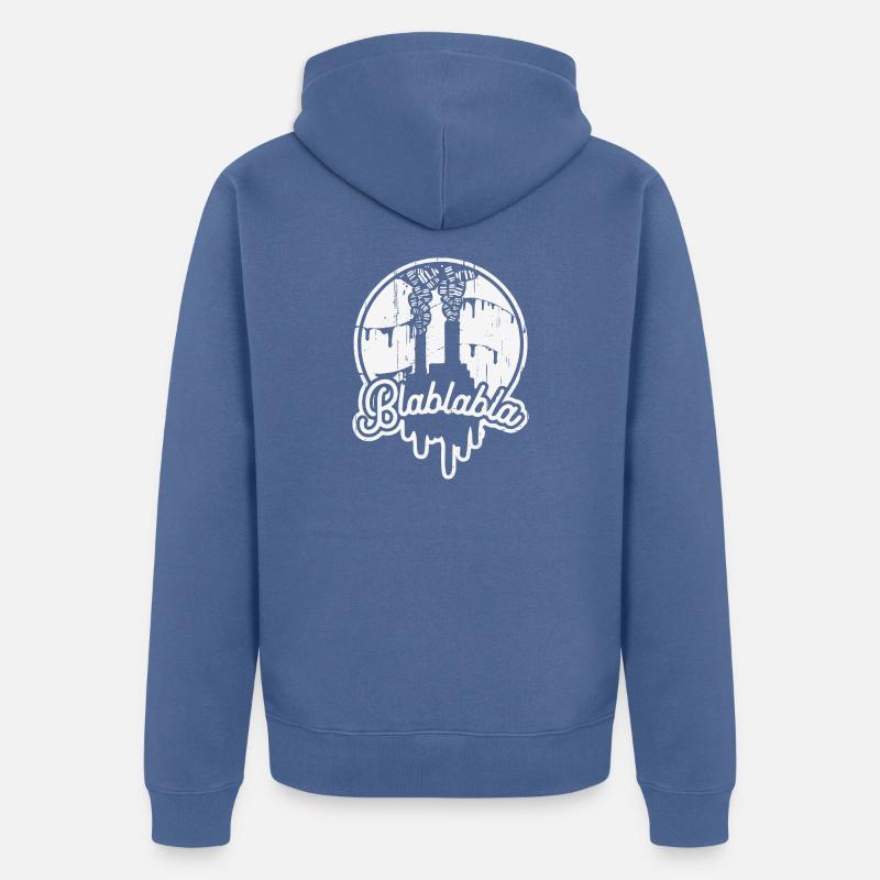 Blabla - Unisex Premium Bio Zip Hoodie - Taubenblau