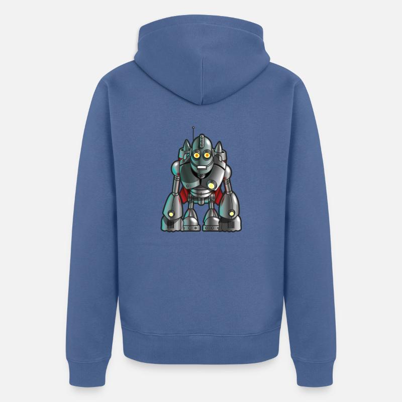 Robotix - Veste à capuche bio Premium Unisexe - bleu pigeon