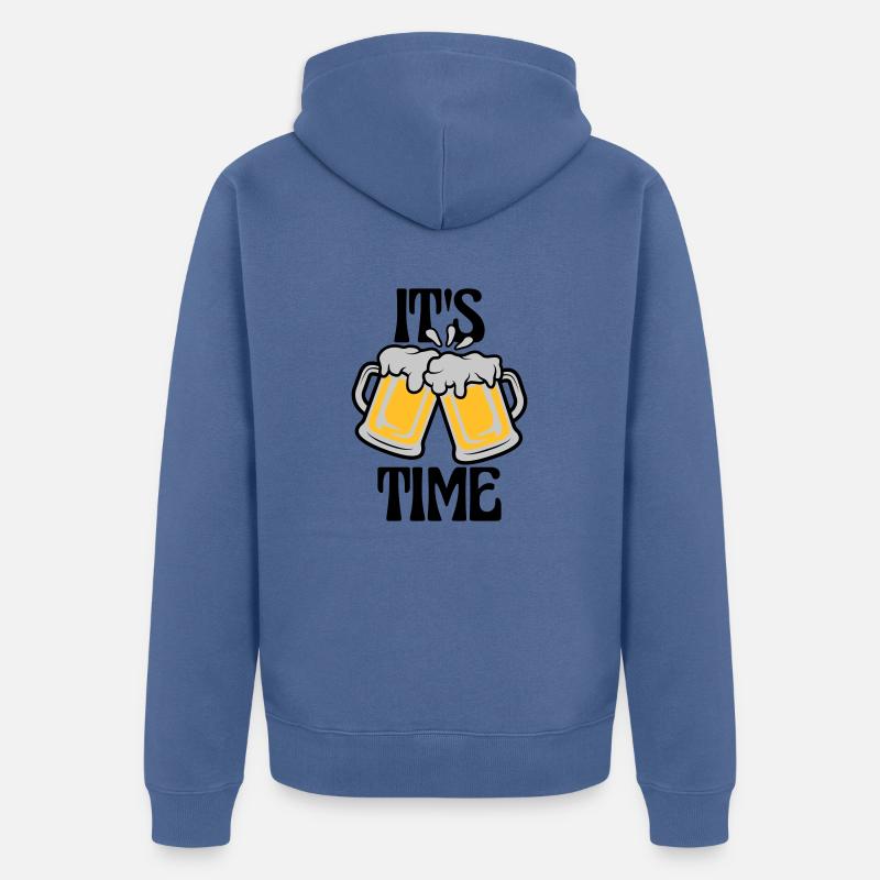 C’est de la bière - Veste à capuche bio Premium Unisexe - bleu pigeon