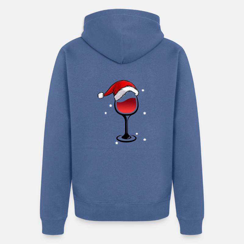 Vin de Noël - Veste à capuche bio Premium Unisexe - bleu pigeon