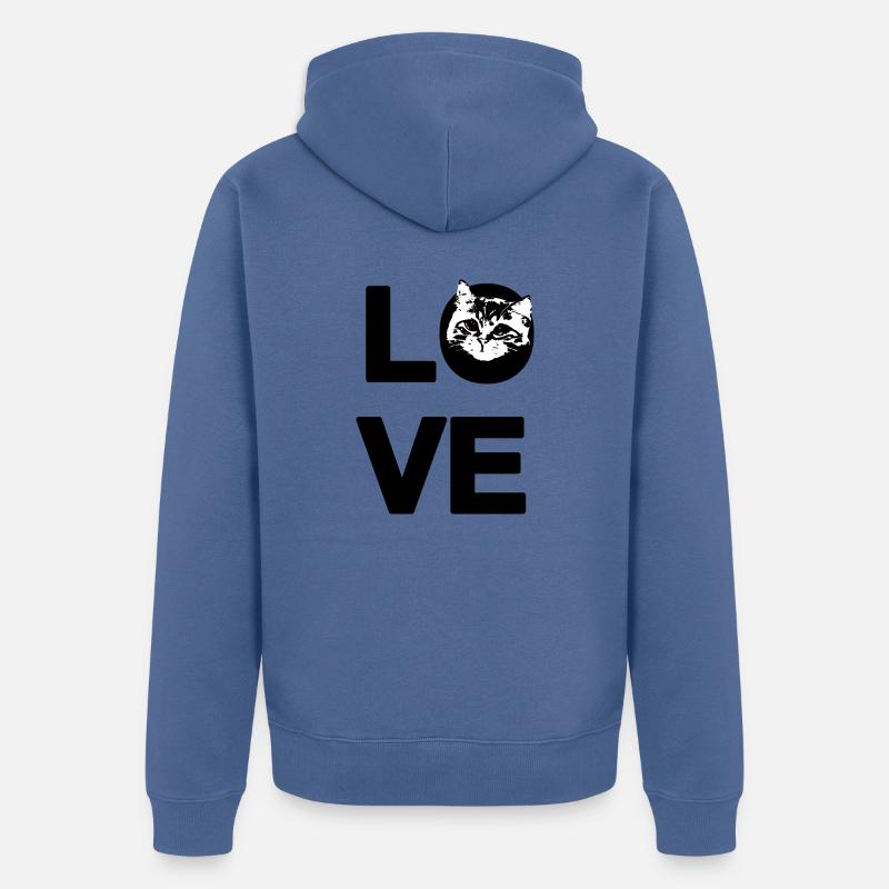 Love Chat - Veste à capuche bio Premium Unisexe - bleu pigeon