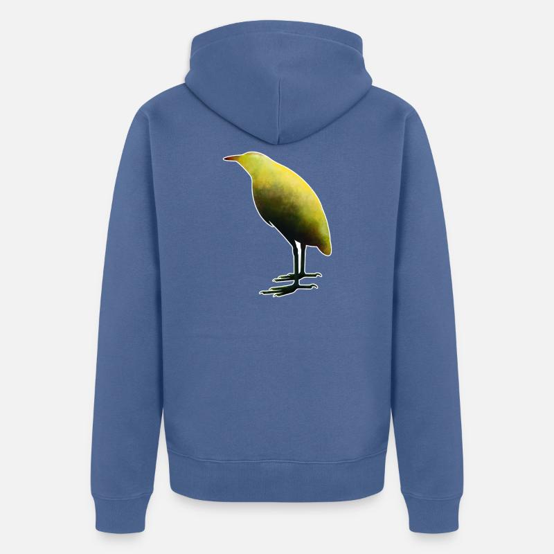 Bittern.1 - Veste à capuche bio Premium Unisexe - bleu pigeon