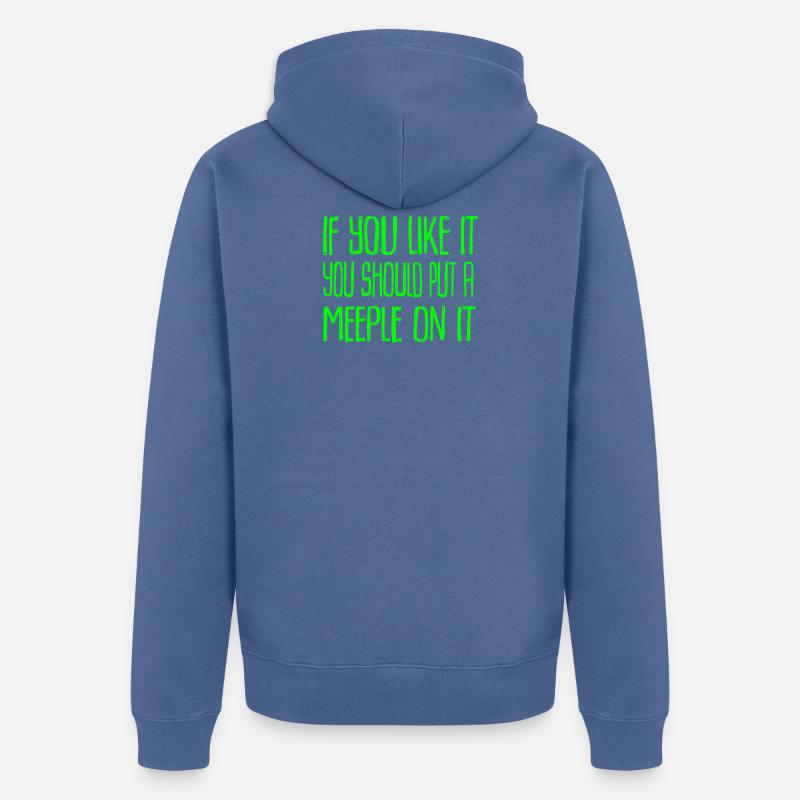 Put a an It Green - Unisex Premium Bio Zip Hoodie - Taubenblau