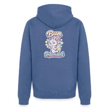 Jardin de Pâques Printemps Été Bunny Bunny - Veste à capuche bio Premium Unisexe - bleu pigeon - Dos - Nico (187cm)