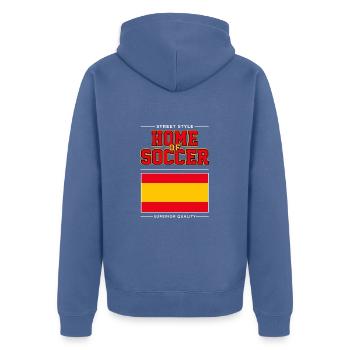 Le berceau du football - Veste à capuche bio Premium Unisexe - bleu pigeon - Dos - Nico (187cm)