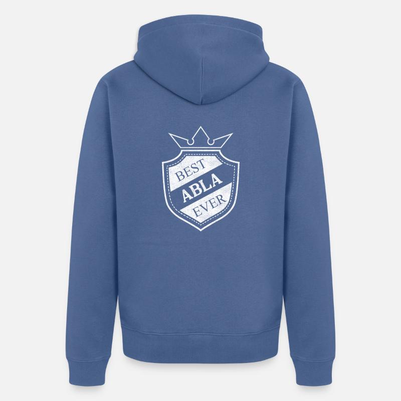 Abla - Veste à capuche bio Premium Unisexe - bleu pigeon
