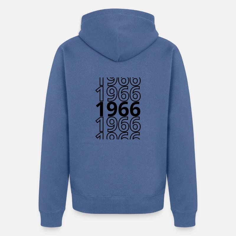1966 1966 1966 - Veste à capuche bio Premium Unisexe - bleu pigeon