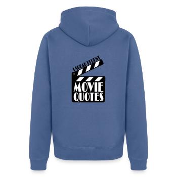 parler couramment des citations de films - Veste à capuche bio Premium Unisexe - bleu pigeon - Dos - Nico (187cm)