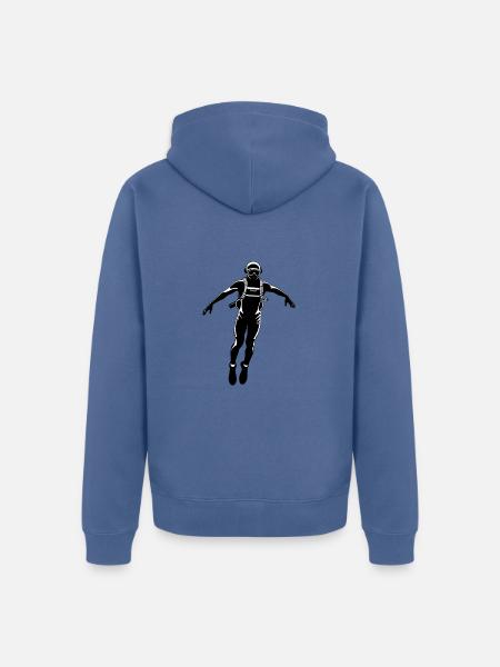 Diver - Hobby / Sport Sticker - Unisex Premium Organic Zip Hoodie - stone blue