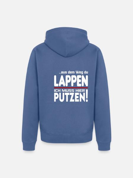 Putzen Putzfrau Gebäudereiniger Reinigungskraft - Unisex Premium Bio Zip Hoodie - Taubenblau