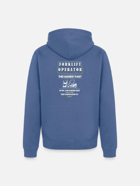 Gabelstaplerfahrer - Unisex Premium Bio Zip Hoodie - Taubenblau