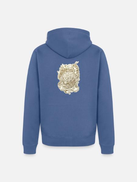 Doodle Skorpion - Unisex Premium Bio Zip Hoodie - Taubenblau