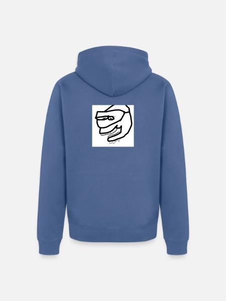 hehe - Unisex Premium Bio Zip Hoodie - Taubenblau