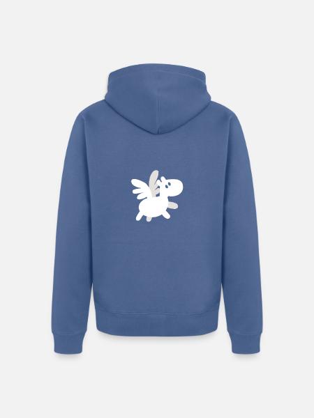 Baby Pegasus - Unisex Premium Bio Zip Hoodie - Taubenblau