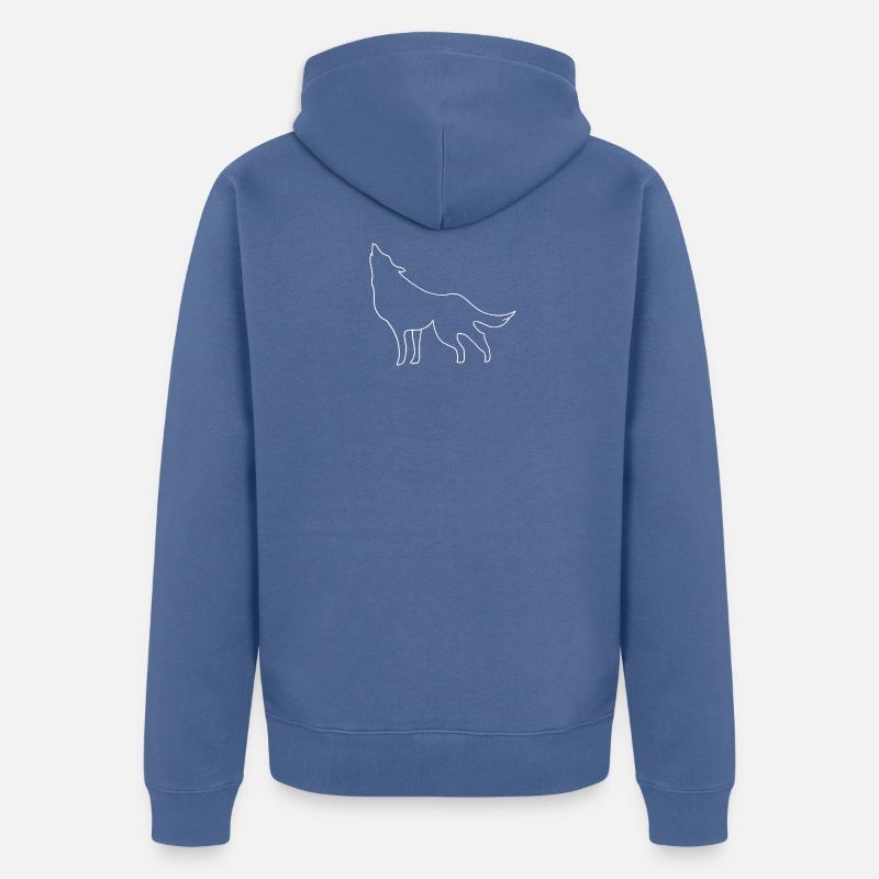 Alika-dia - Veste à capuche bio Premium Unisexe - bleu pigeon