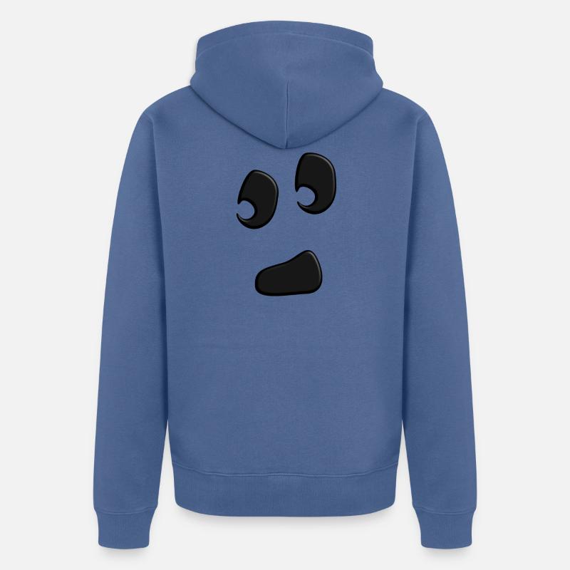 Fantôme d'Halloween - Veste à capuche bio Premium Unisexe - bleu pigeon