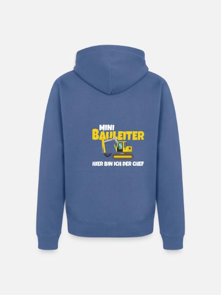 Kinder Bauleiter Bauarbeiter - Bauherr - Unisex Premium Bio Zip Hoodie - Taubenblau
