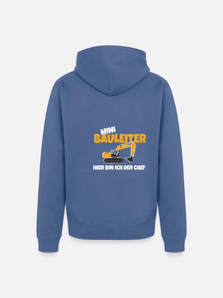 Kinder Bauleiter Bauarbeiter - Bauherr - Unisex Premium Bio Zip Hoodie - Taubenblau