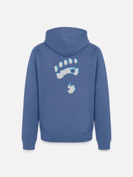 Eisbär 8 - Unisex Premium Bio Zip Hoodie - Taubenblau