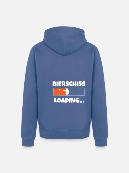 Bierschiss loading - Unisex Premium Bio Zip Hoodie - Taubenblau