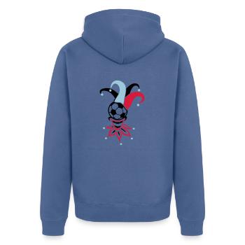 football joker ballon sport - Veste à capuche bio Premium Unisexe - bleu pigeon - Dos - Nico (187cm)
