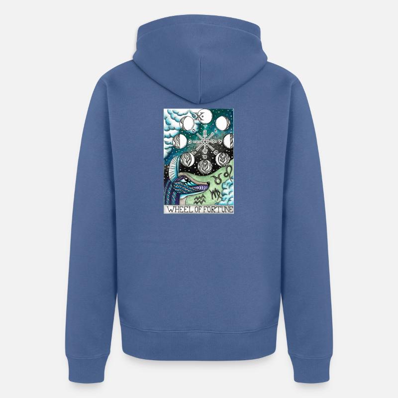 Roue de la Fortune - Veste à capuche bio Premium Unisexe - bleu pigeon