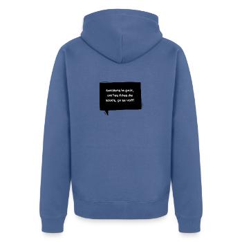 9 - Veste à capuche bio Premium Unisexe - bleu pigeon - Dos - Nico (187cm)