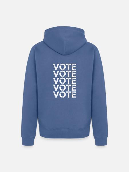 Abstimmung Abstimmung Abstimmung - Unisex Premium Bio Zip Hoodie - Taubenblau