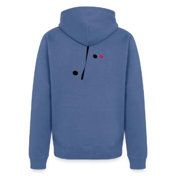 Miro Interpretation - Unisex Premium Organic Zip Hoodie - stone blue - Back - Nico (187cm)
