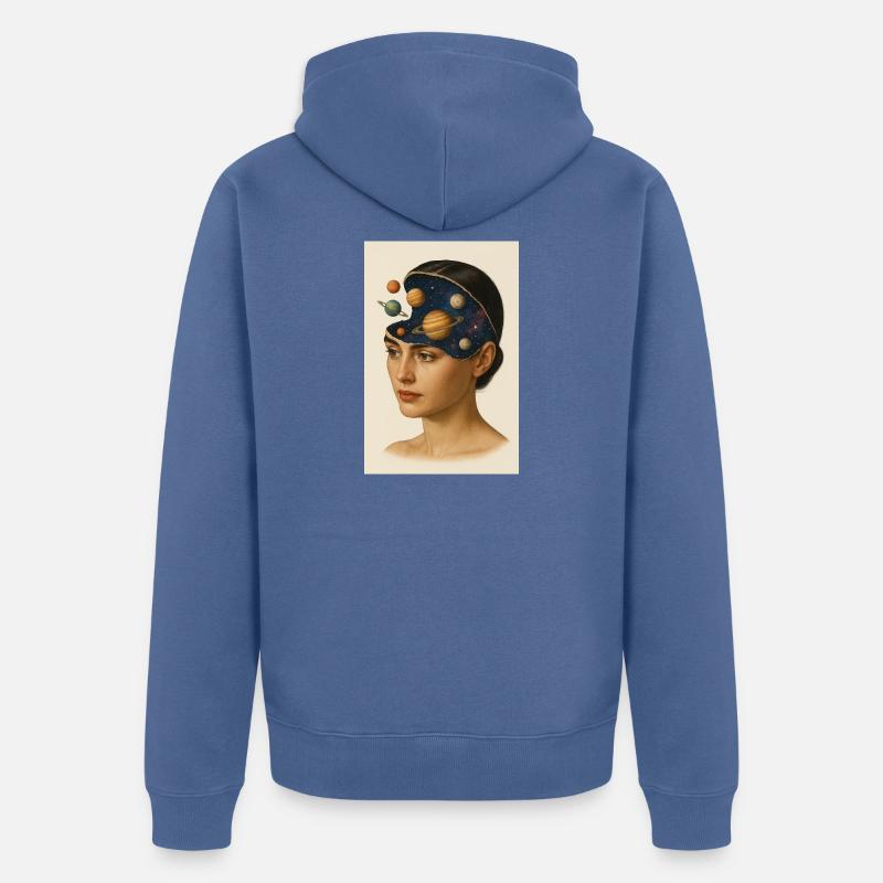 L’ de l’astronomie - Veste à capuche bio Premium Unisexe - bleu pigeon