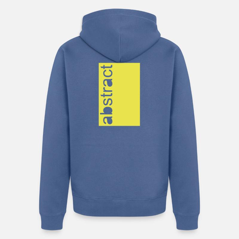 abstrait jaune - Veste à capuche bio Premium Unisexe - bleu pigeon