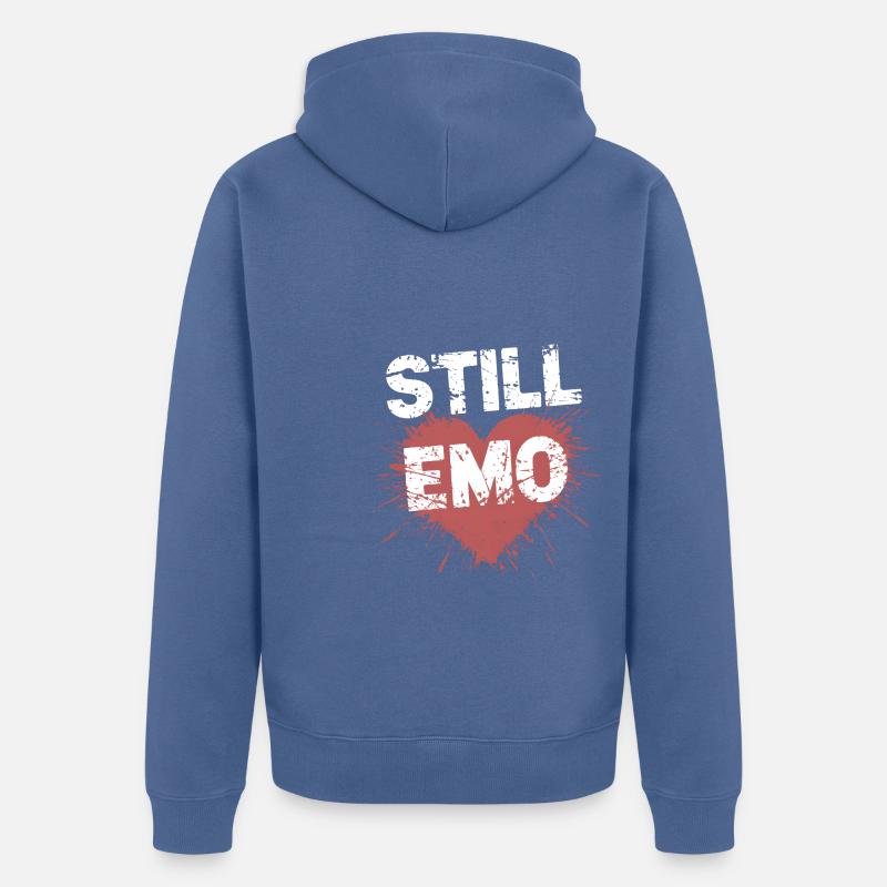 Toujours Emo ! Emo Goth Alternative - Veste à capuche bio Premium Unisexe - bleu pigeon
