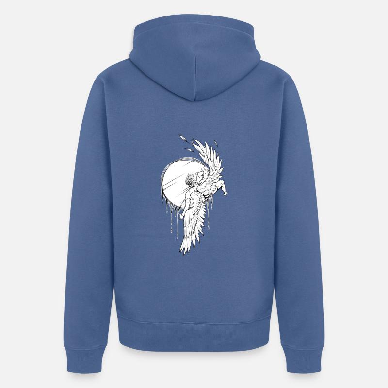 Ikarus' Fall - Unisex Premium Bio Zip Hoodie - Taubenblau