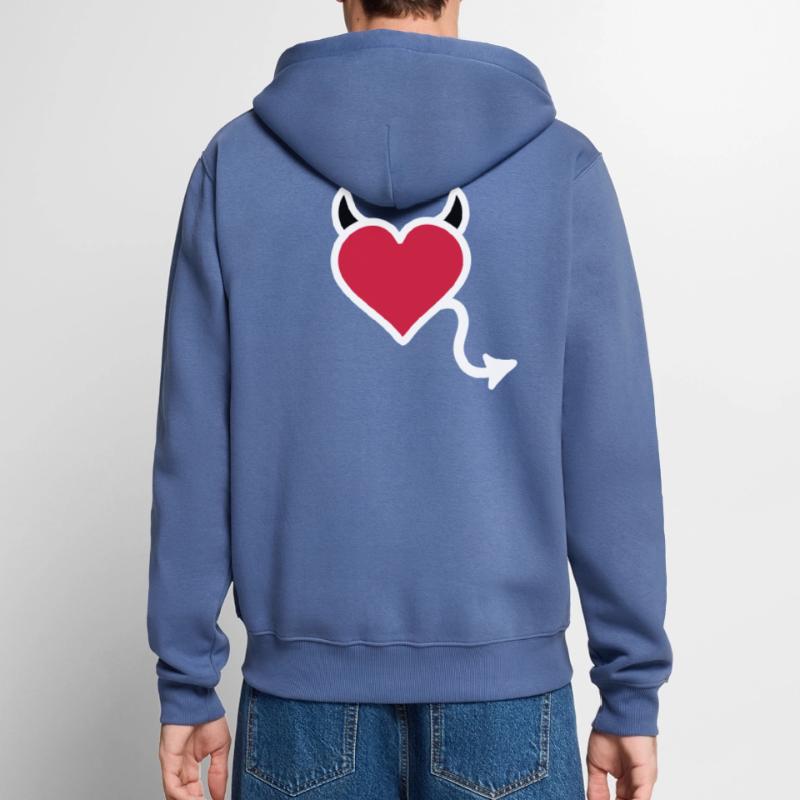 Devil devil heart Unisex Premium Organic Zip Hoodie