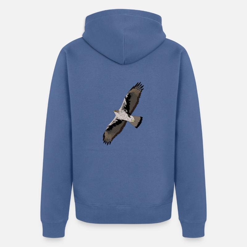 Aigle de Bonelli - Veste à capuche bio Premium Unisexe - bleu pigeon