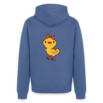 Chick Bow Fille - Veste à capuche bio Premium Unisexe - bleu pigeon - Dos - Nico (187cm)