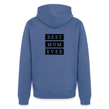 best mom - Veste à capuche bio Premium Unisexe - bleu pigeon - Dos - Nico (187cm)