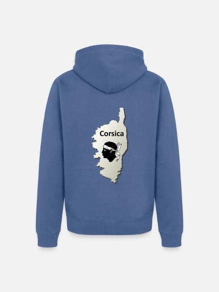 Corsica Insel in Frankreich Korsika - Unisex Premium Bio Zip Hoodie - Taubenblau