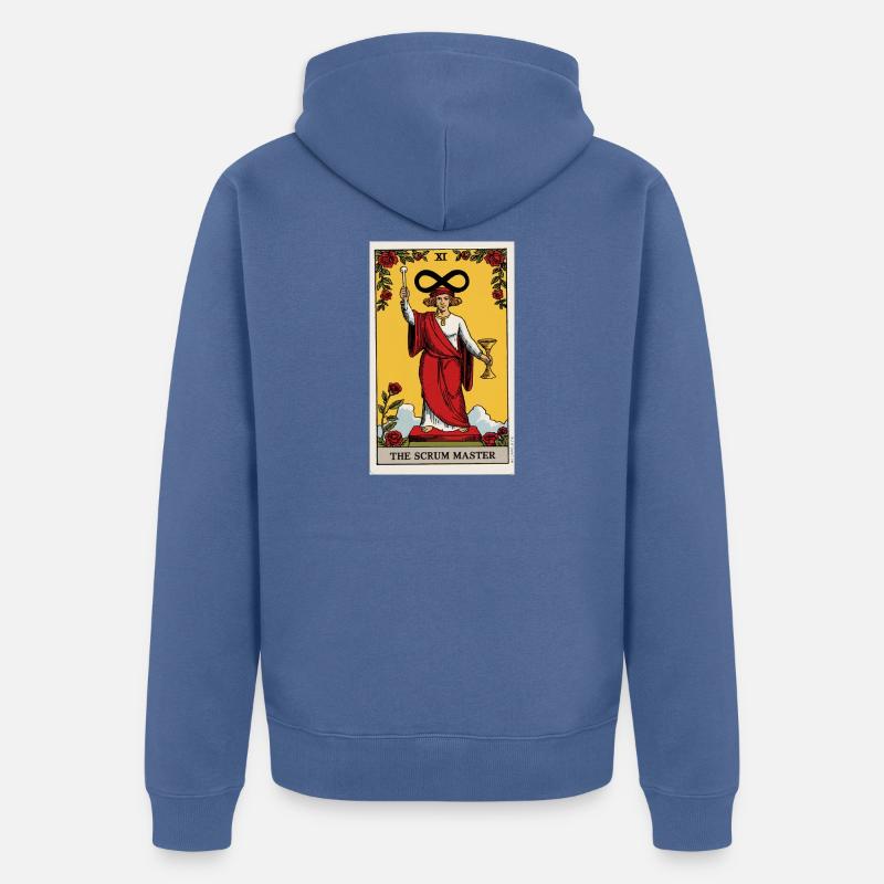 Das Infinity Tarot Scrum Master Design - Unisex Premium Bio Zip Hoodie - Taubenblau