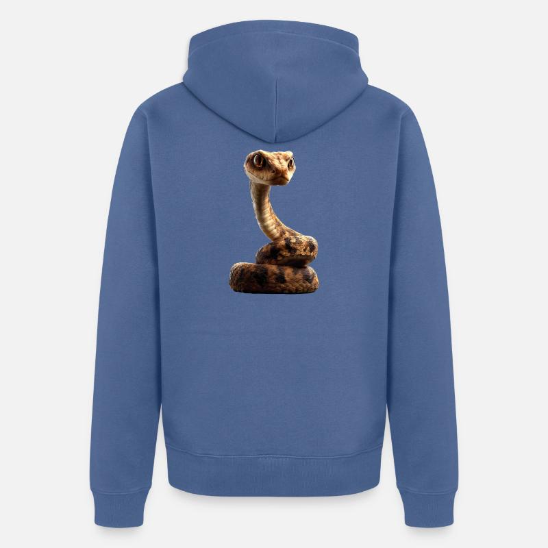 snake, python, cobra, rattlesnake, snakes - Unisex Premium Organic Zip Hoodie - stone blue