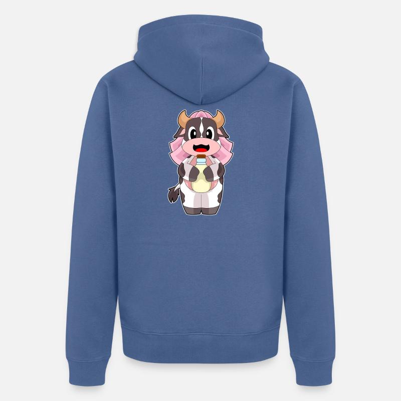 Chat Voile de mariée Mariage - Veste à capuche bio Premium Unisexe - bleu pigeon